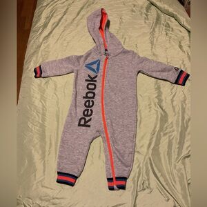 Reebok Kids Gray and Orange Footie